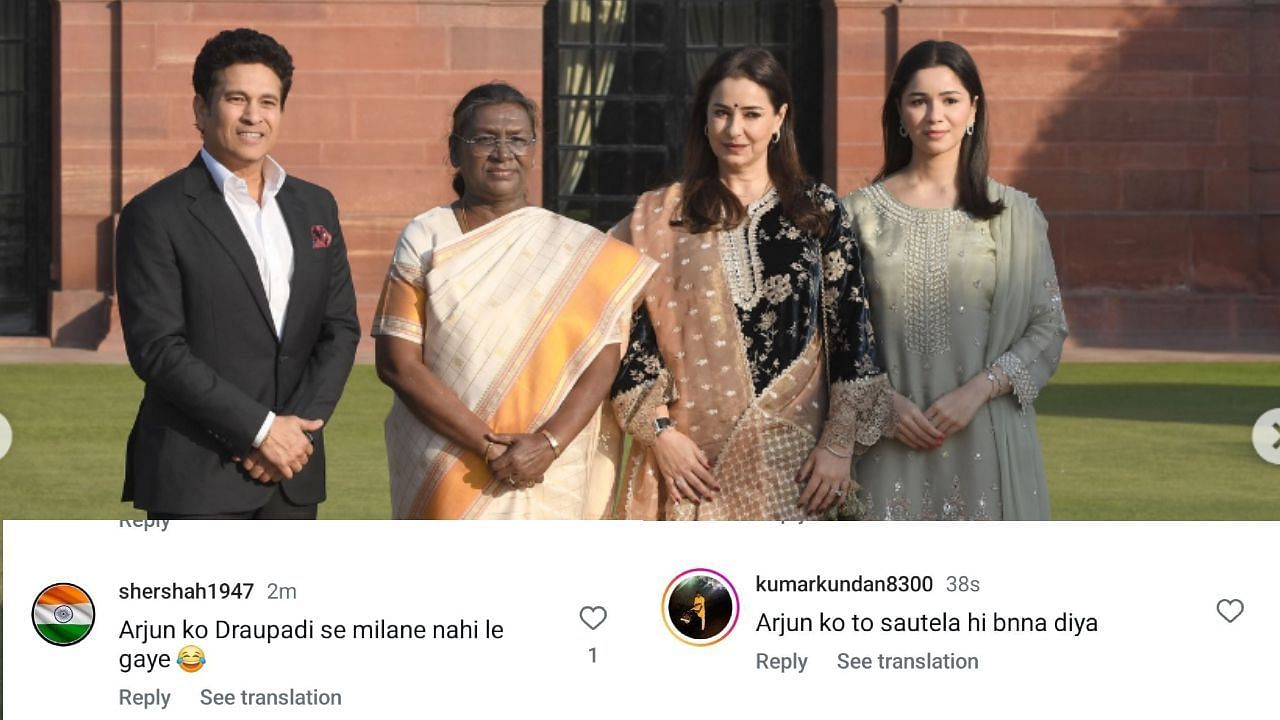 सचिन तेंदुलकर की पोस्ट पर फैन ने किया कमेंट (photo credit: instagram/sachintendulkar)