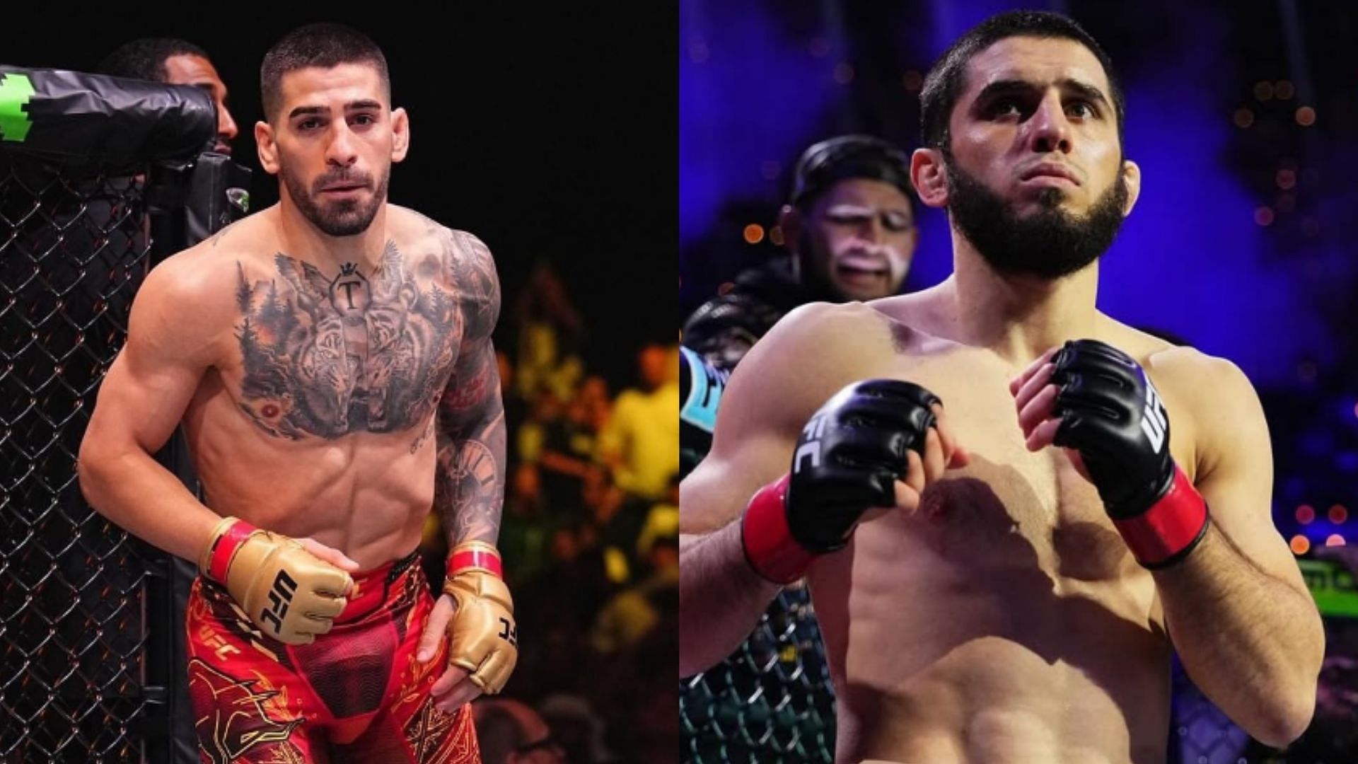 Renato Moicano casts doubt on potential Ilia Topuria (left) vs. Islam Makhachev (right) bout [Images courtesy of @iliatopuria &amp; @islam_makhachev on Instagram]