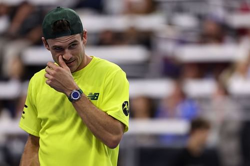 Tommy Paul in action at the ATP 500 Dallas Open. Source: Getty