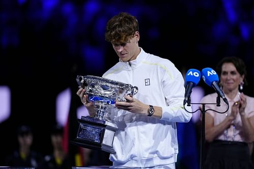 Jannik Sinner pictured at the 2025 Australian Open - Image Source: Getty