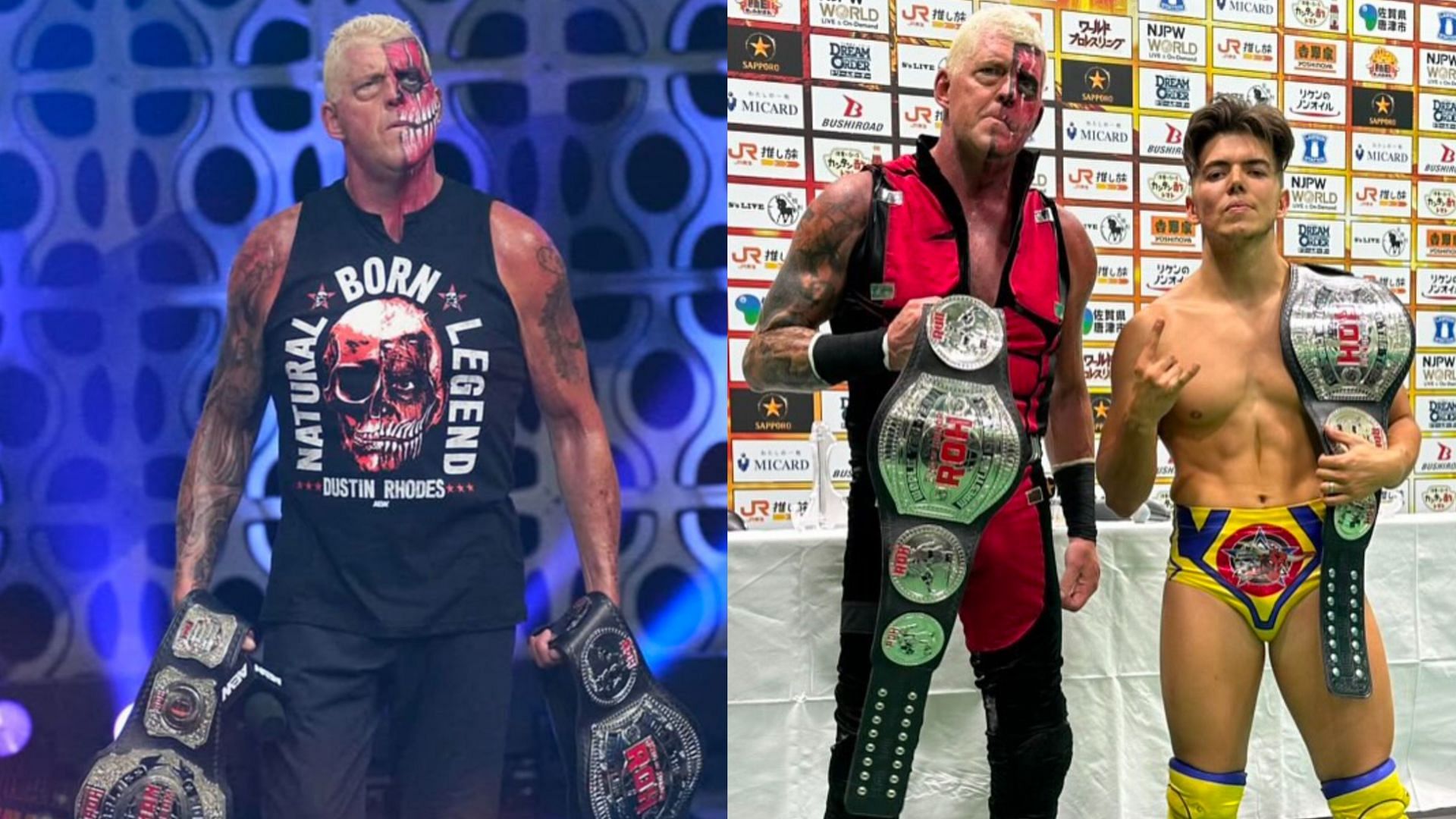 Dustin Rhodes is a ROH tag team champion with Sammy Guevara (Image credits: Dustin Rhodes and AEW&rsquo;s Instagram)