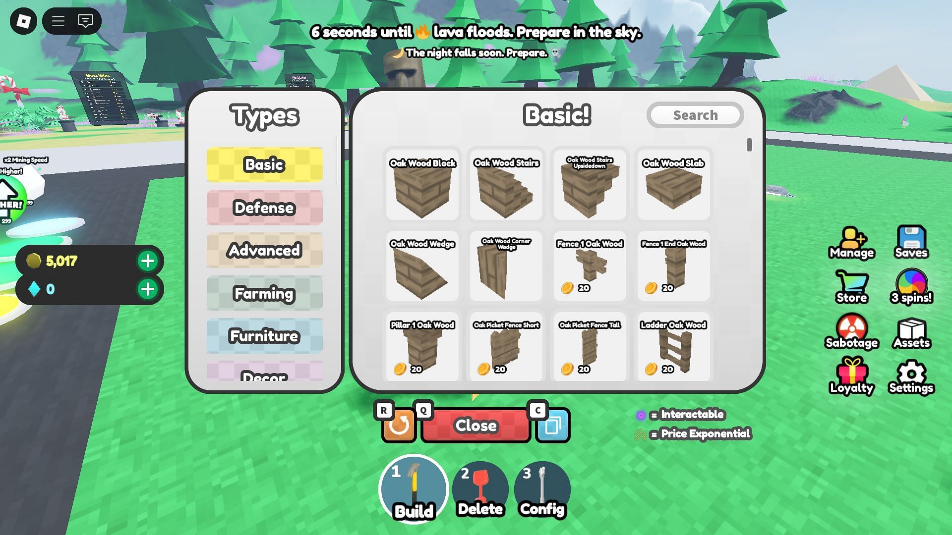 Block options (Image via Roblox)