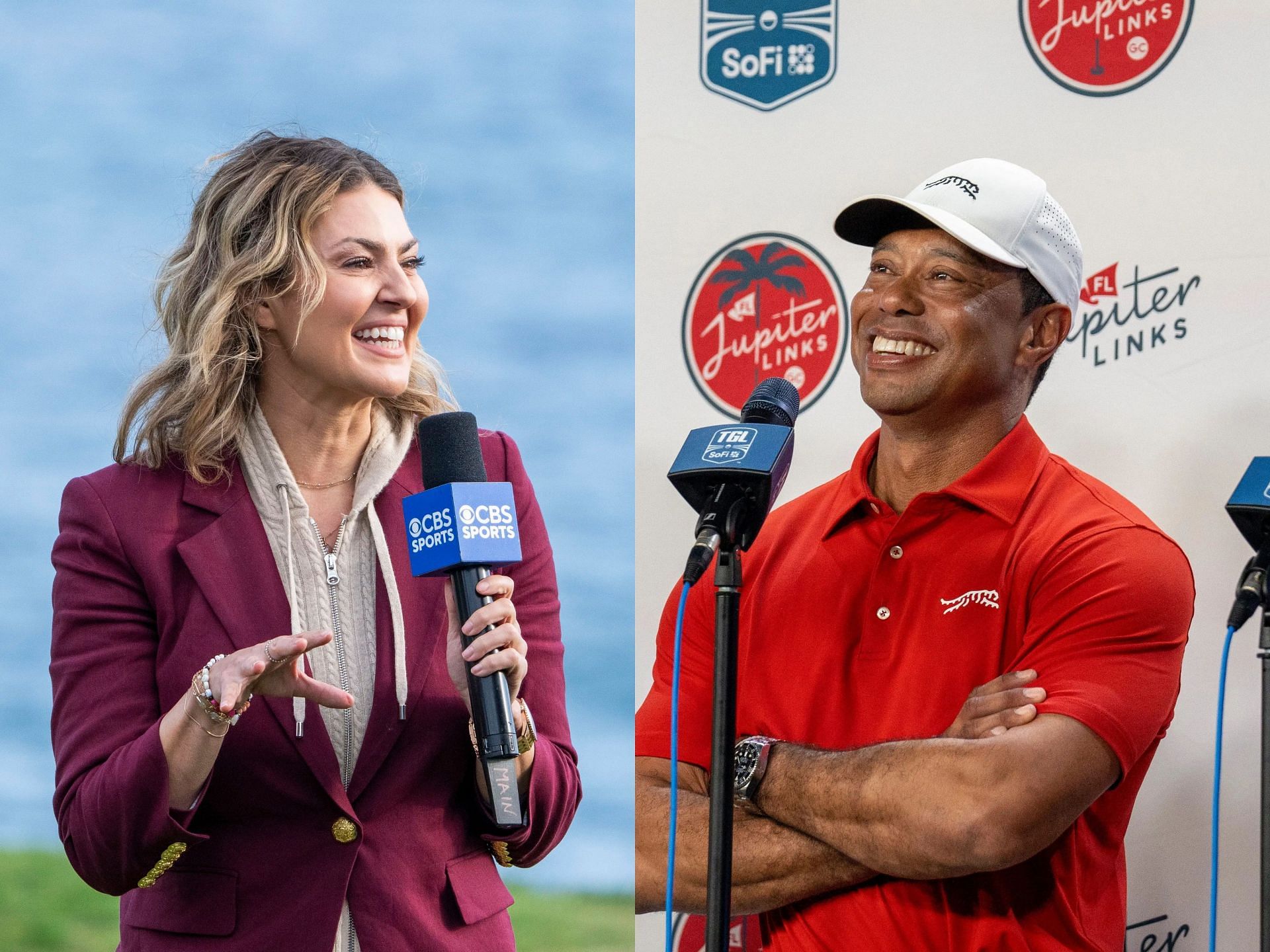 Amanda Balionis and Tiger Woods (Image via Imagn)