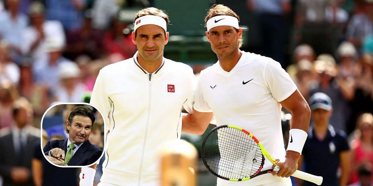 Roger Federer and Rafael Nadal; Jimmy Connors (inset) (Image Source: Getty)