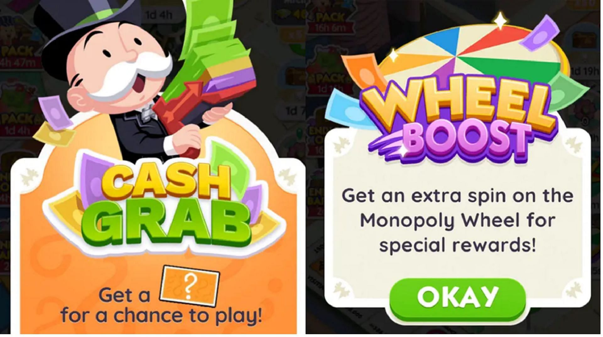 Cash Grab provides cash while Wheel Boost gives you an extra chance to get better in-game assets (Image via Scopely)