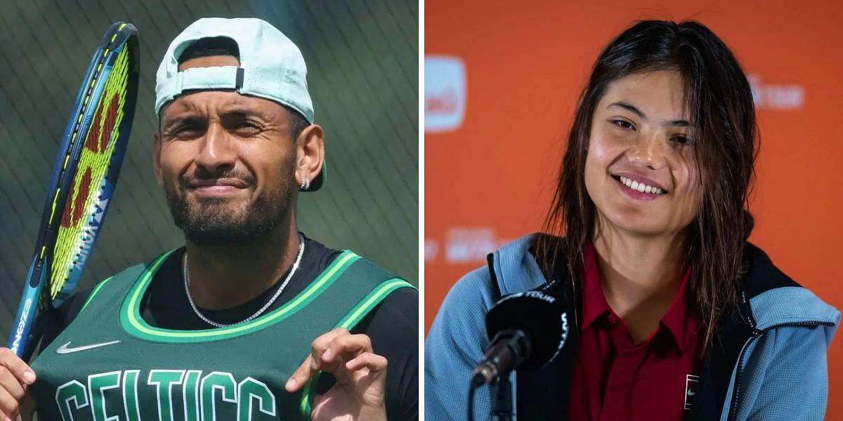 Nick Kyrgios comes to Emma Raducanu