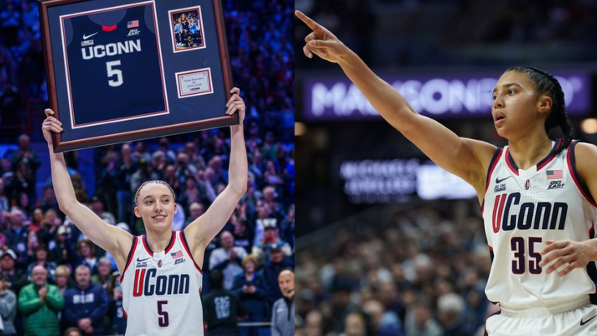 UConn stars Azzi Fudd and Paige Bueckers