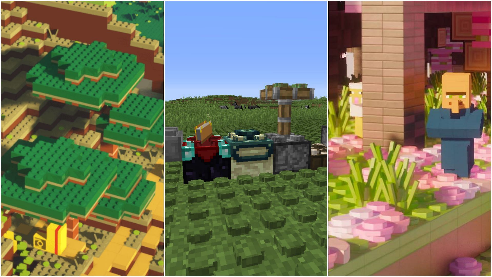 There are a few Minecraft texture packs that are inspired by LEGO (Image via CurseForge)