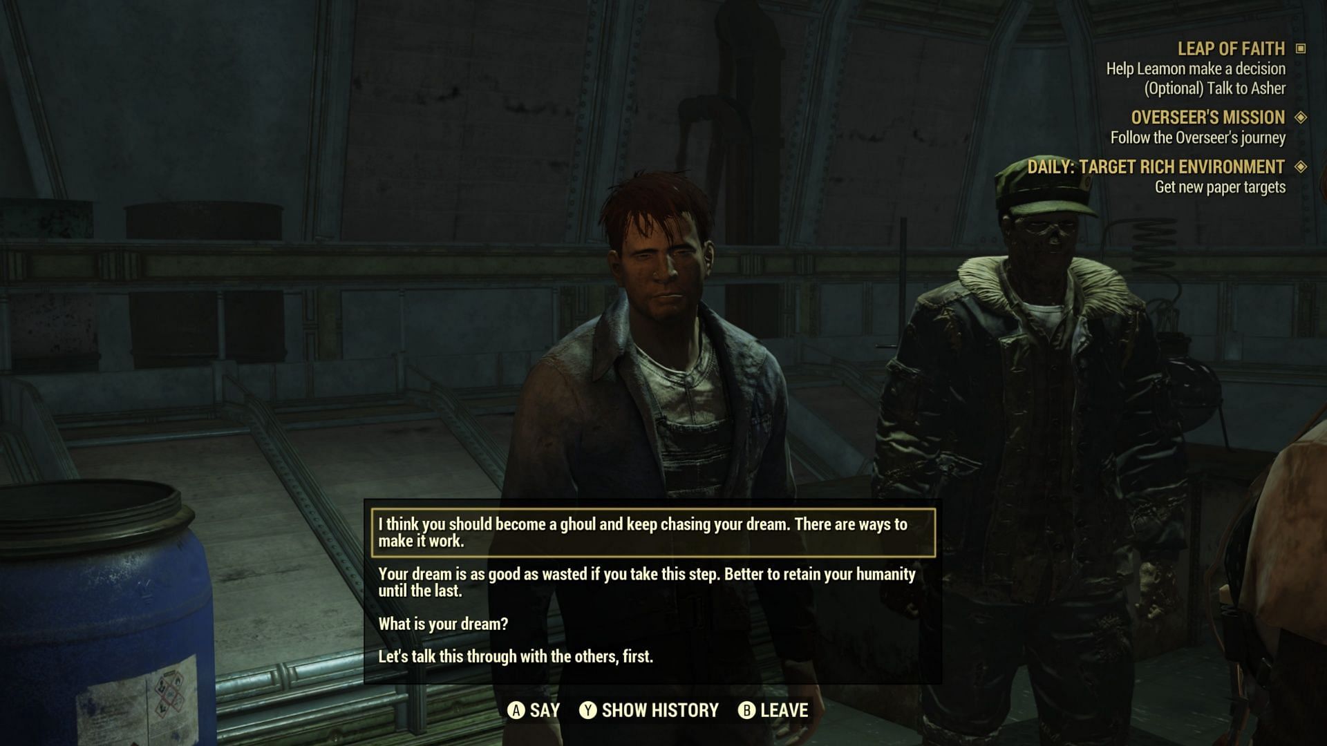 You and Price have a choice to make (Image via Bethesda Softworks)