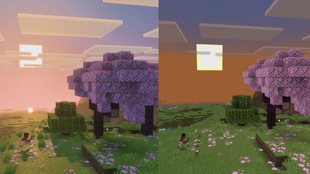 Minecraft Vibrant Visuals upgrade: Old vs new graphics compared