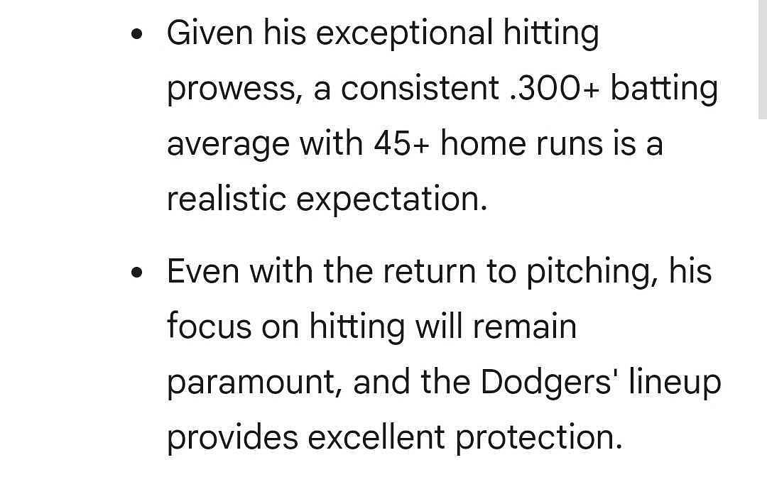 Google Gemini believes that Ohtani&#039;s response to his pitching return could be the deciding factor in his 2025 success (Photo Source: Google Gemini)