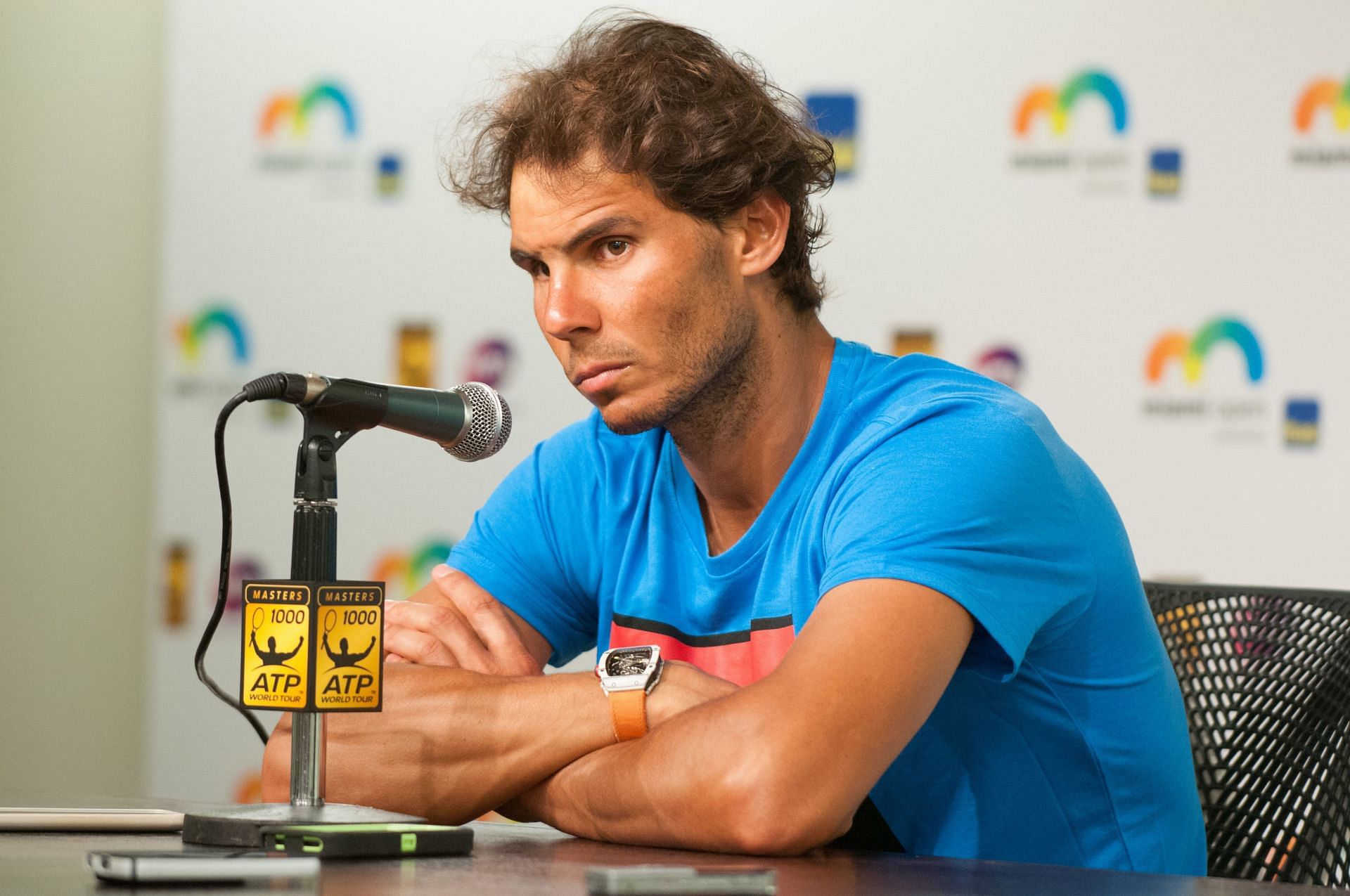 TENNIS: MAR 26 FL: Rafael Nadal Calls It Quits Down 3-0 In Final Set Vs. Damir Dzumhur - Source: Getty