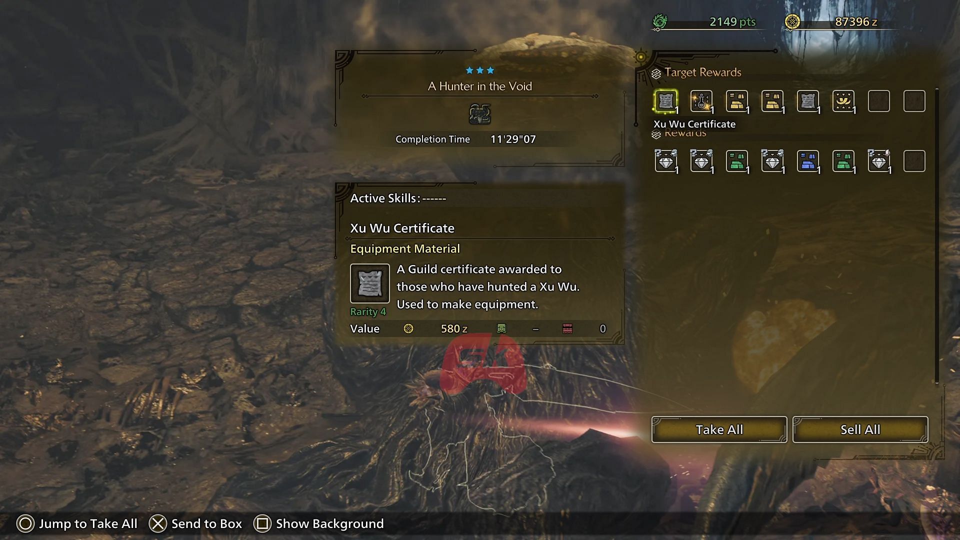 Rewards of defeating Xu Wu in Monster Hunter Wilds (Image via Sportskeeda Gaming || Capcom)