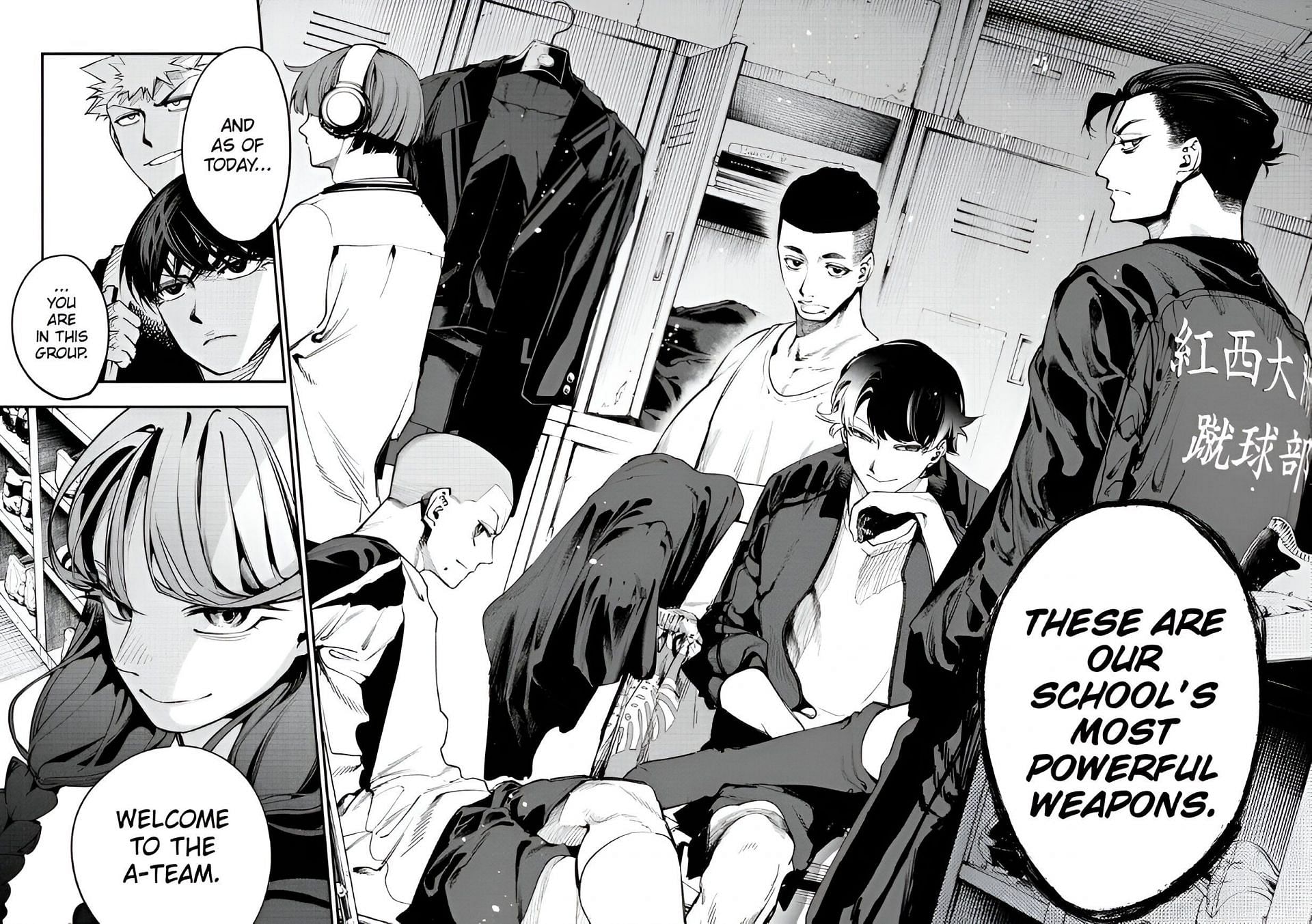 Kosei High A-Team as seen in the Embers manga (Image via Shueisha)