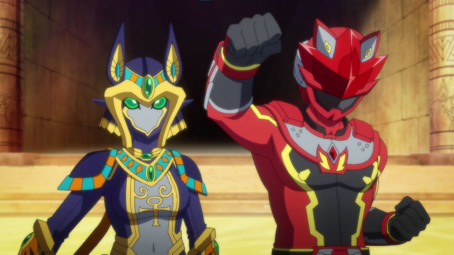 Raniya and Red in their ranger forms (Image via Satelight)