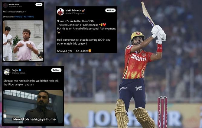 "Worth every rupee of the ₹26.75 crores" - Fans laud Shreyas Iyer's selfless 97*-run knock in GT vs PBKS clash of IPL 2025