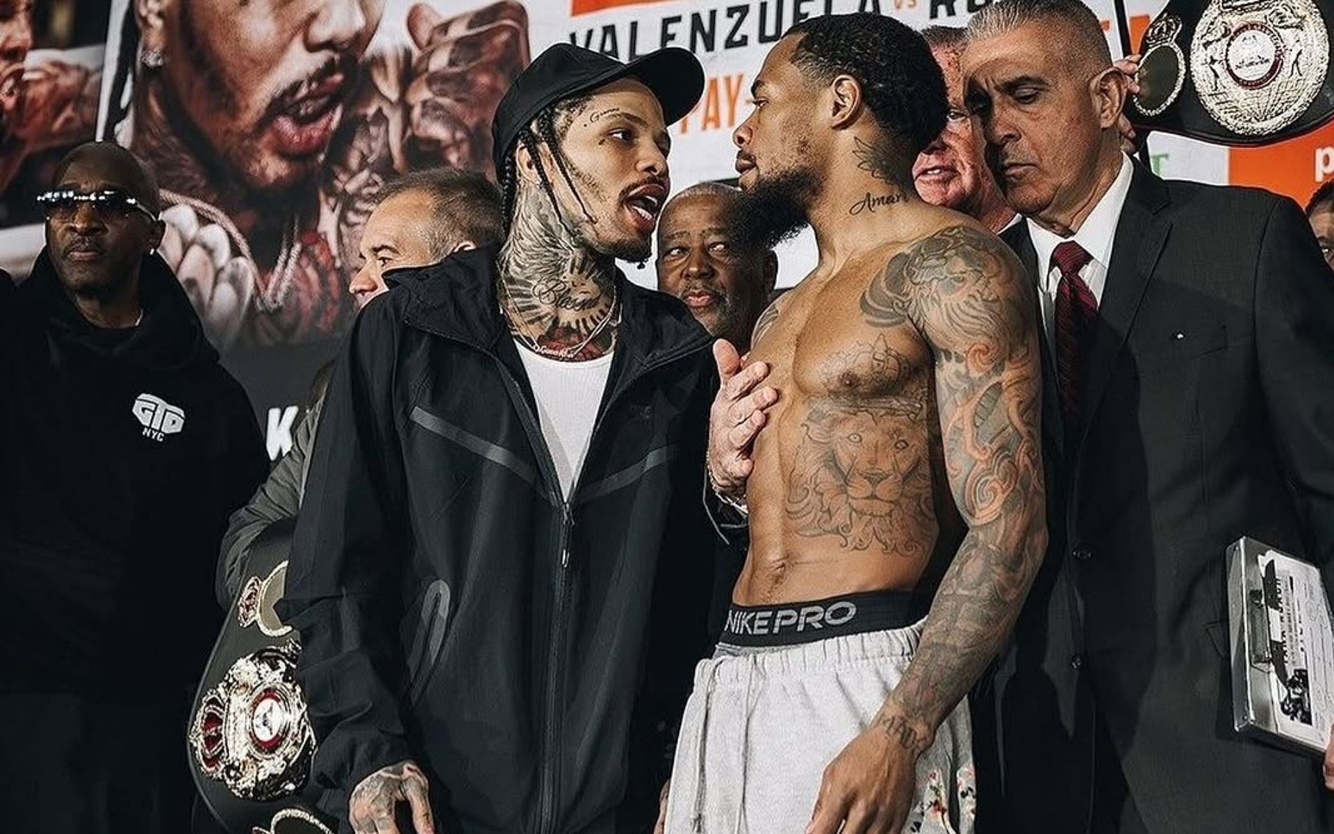 Gervonta Davis (left) and Lamont Roach Jr. (right) competed for the WBA lightweight belt [Image courtesy: @gervontaa on Instagram]