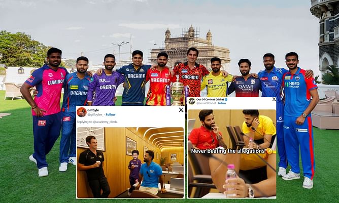 "Rutu serving water bottle here too to our captain"- Top 10 funny memes after captains' photoshoot with the trophy ahead of IPL 2025