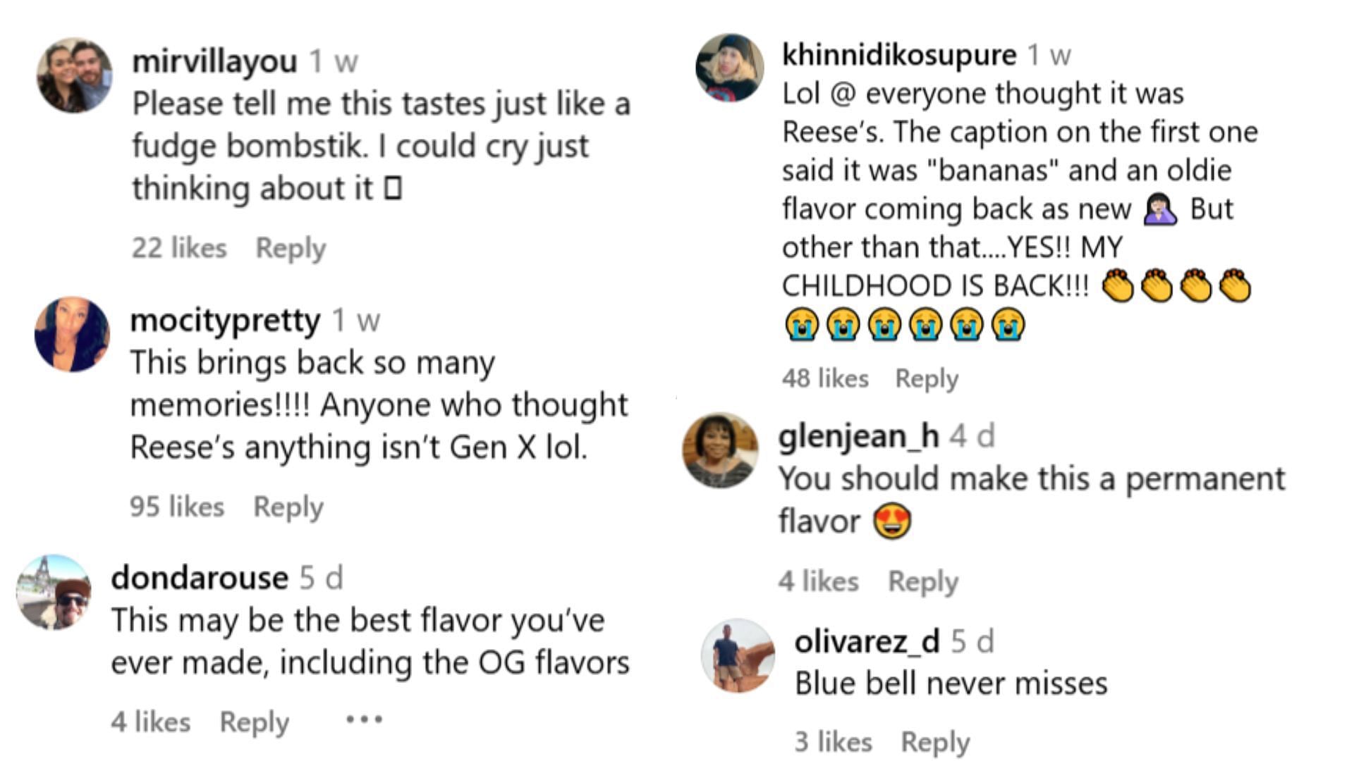 Netizens react to the launch of Blue Bell&#039;s new flavor (Image via Instagram/@bluebellicecream)