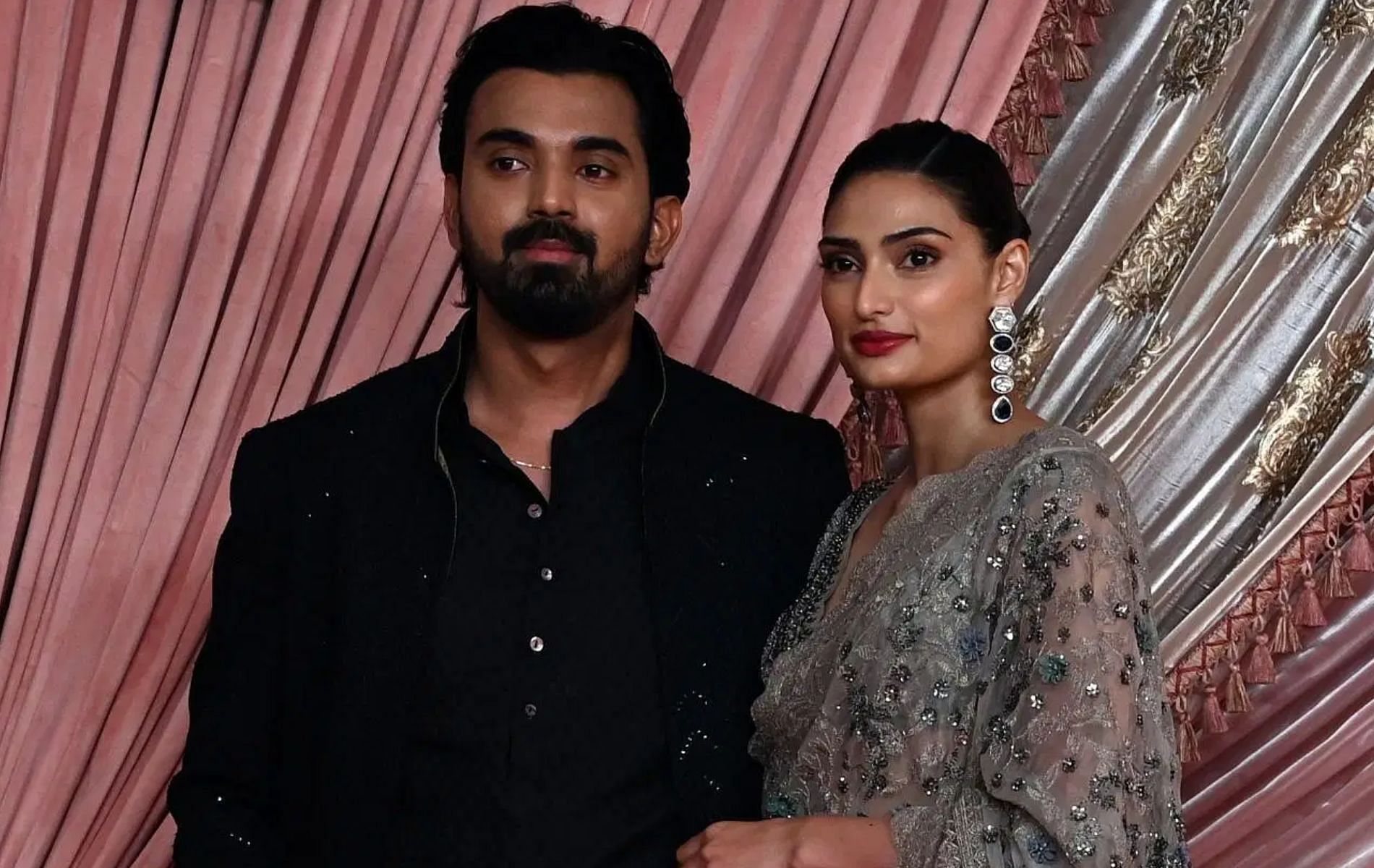 KL Rahul (L) with his wife Athiya Shetty. (Pic: Getty Images). 