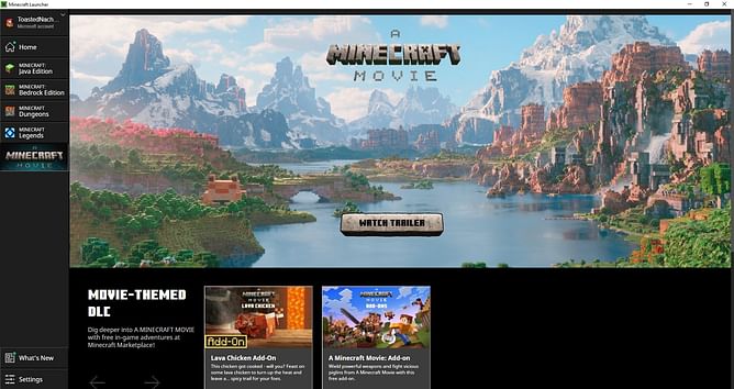 New A Minecraft Movie tab appears in official launcher to promote upcoming film