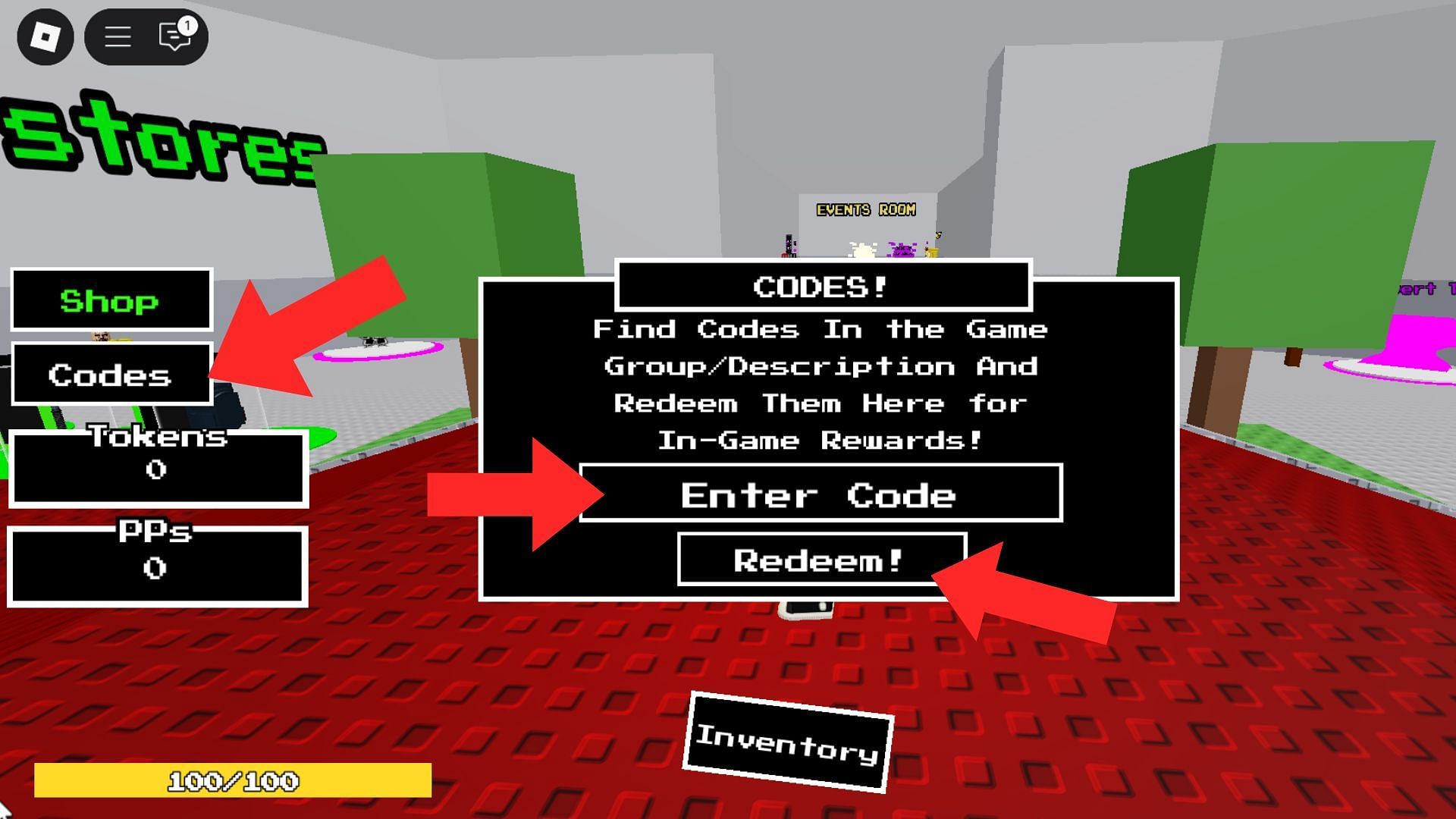 Code box in Carl Boss Fight (Image via Roblox)