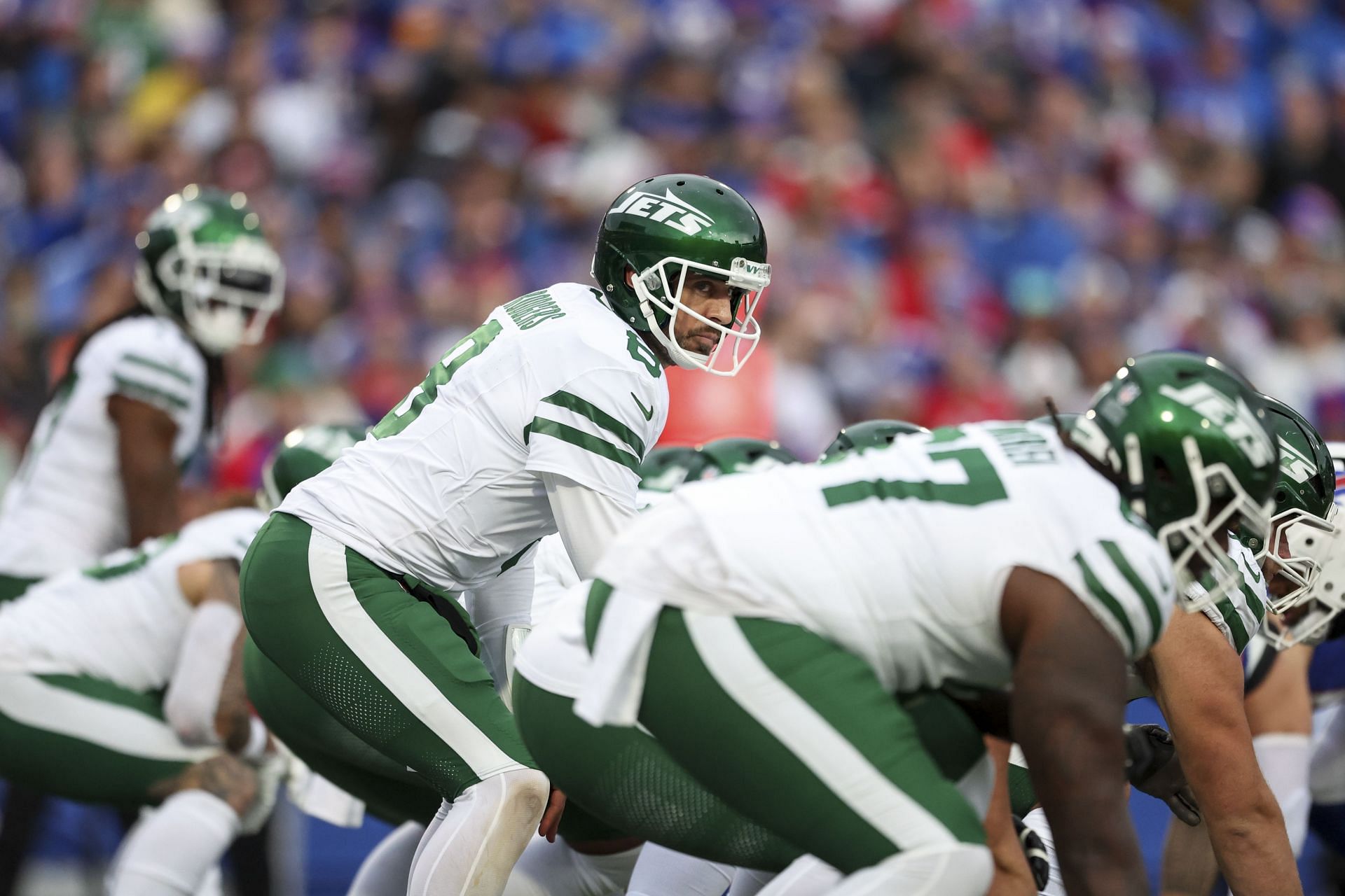 Aaron Rodgers during New York Jets v Buffalo Bills - Source: Getty