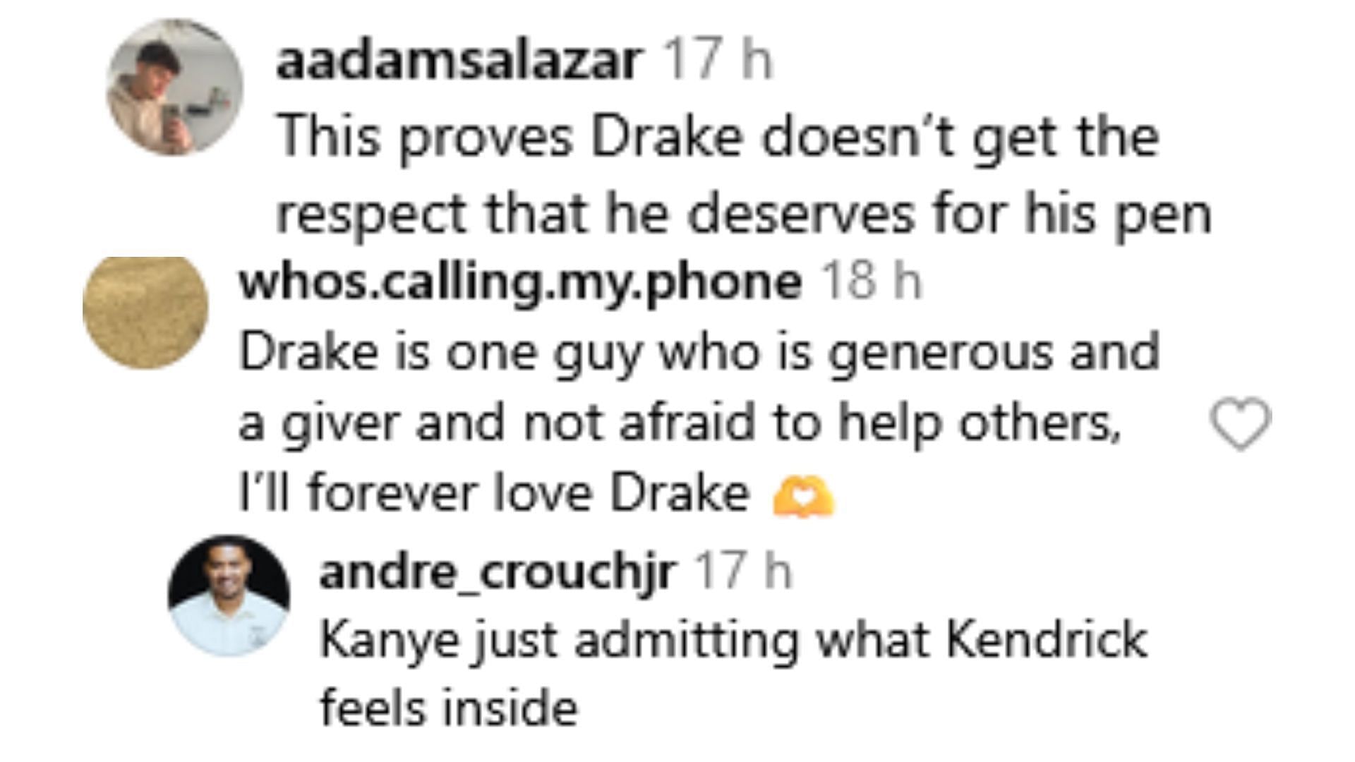 Netizens reacted to Ye&rsquo;s status(Image via Instagram / @aadamsalazar / @whos.calling.my.phone / @andre_crouchjr)