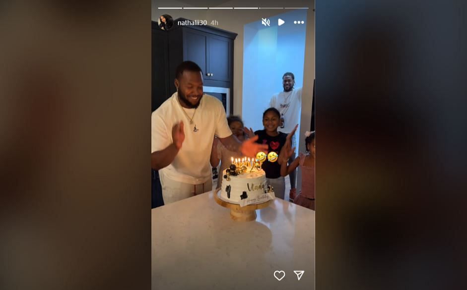 Vladimir Guerrero Jr.&#039;s wife Nathalie gives a sneak peek of the Blue Jays star&#039;s intimate birthday celebration in Florida - Source: IG