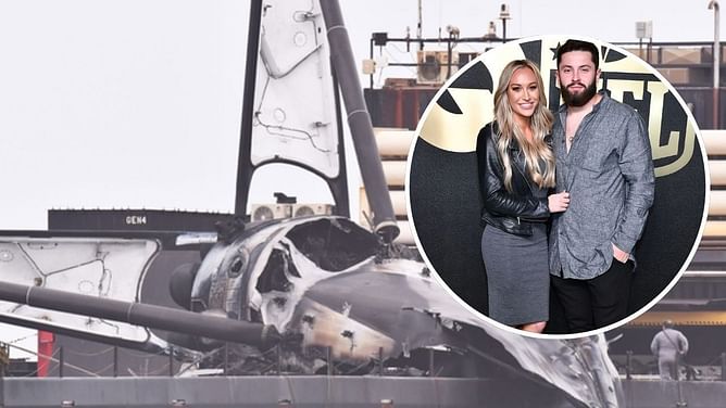 Baker Mayfield’s wife Emily witnesses dramatic SpaceX Starship explosion during test launch