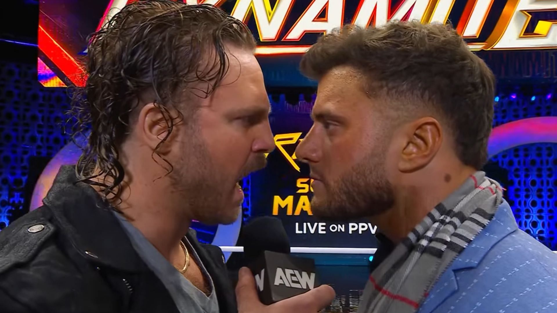 Hangman Adam Page (left) and MJF (right) [Image Credits: AEW&#039;s YouTube channel]