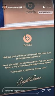 Angel Reese's IG story