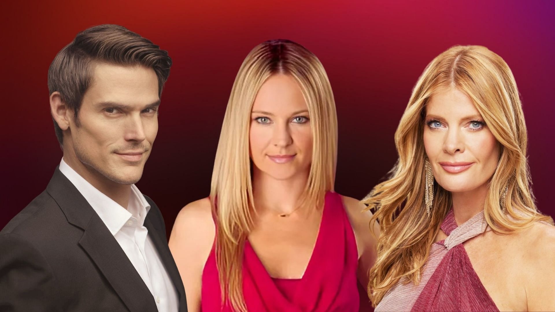 Adam, Sharon and Phyllis on The Young and The Restless (Custom cover edited by Sportskeeda, Original Image [CBS]