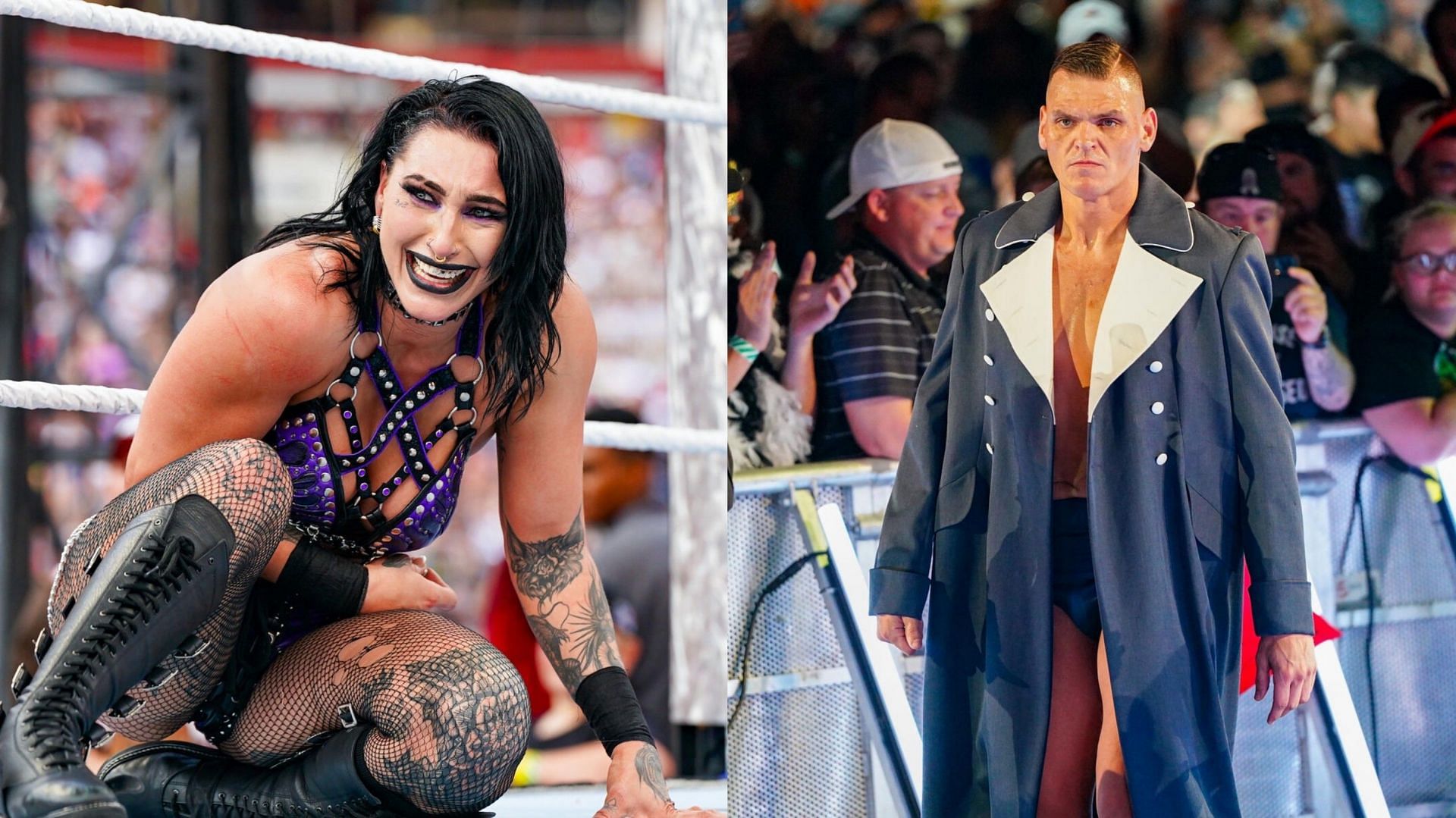 Rhea Ripley and Gunther! (Images from WWE.com)