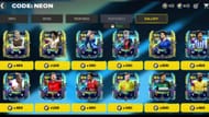 Great player cards can be redeemed using Shards obtained from the EA FC Mobile Code Neon Shards exchanges (Image via EA Sports)