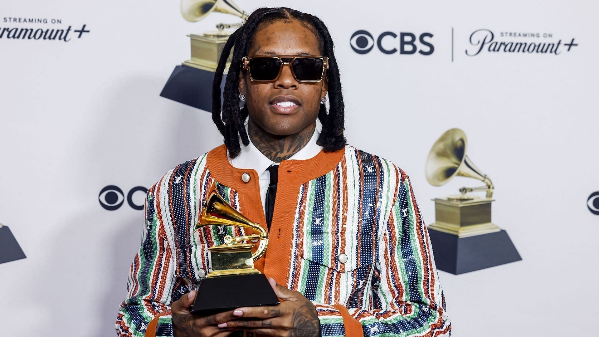 Winner Lil Durk, with trophy, for &quot;All My Life,&quot; at the 66th Grammy Awards held at the Crypto.com Arena in Los Angeles, CA, Sunday, Feb. 4, 2024. (Image via Getty/Jason Armond)