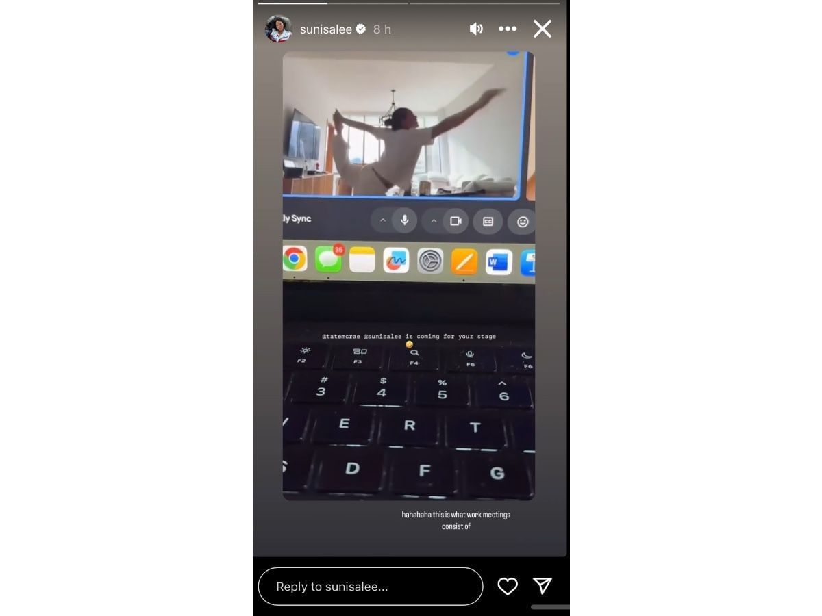 Still taken from Lee's Instagram (@sunisalee/Instagram)