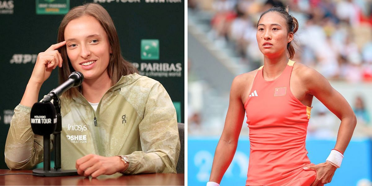 Iga Swiatek (L) &amp; Zheng Qinwen (R) [Image Source: Getty Images]