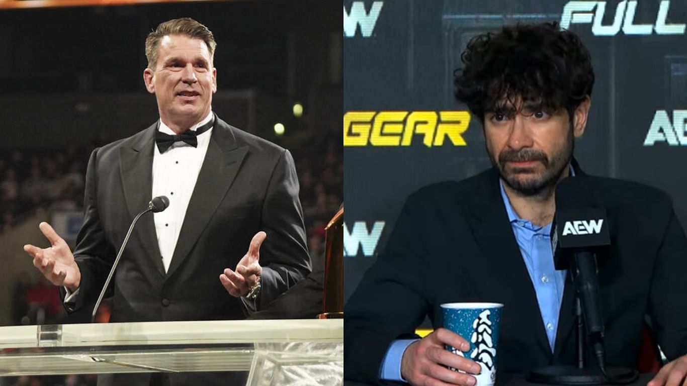 Tony Khan is the CEO of AEW [image source: WWE.com &amp; AEW YouTube]