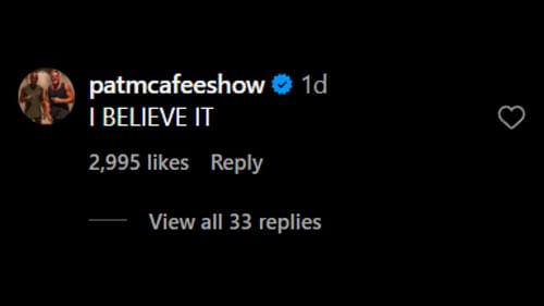 Pat McAfee was in full agreement.