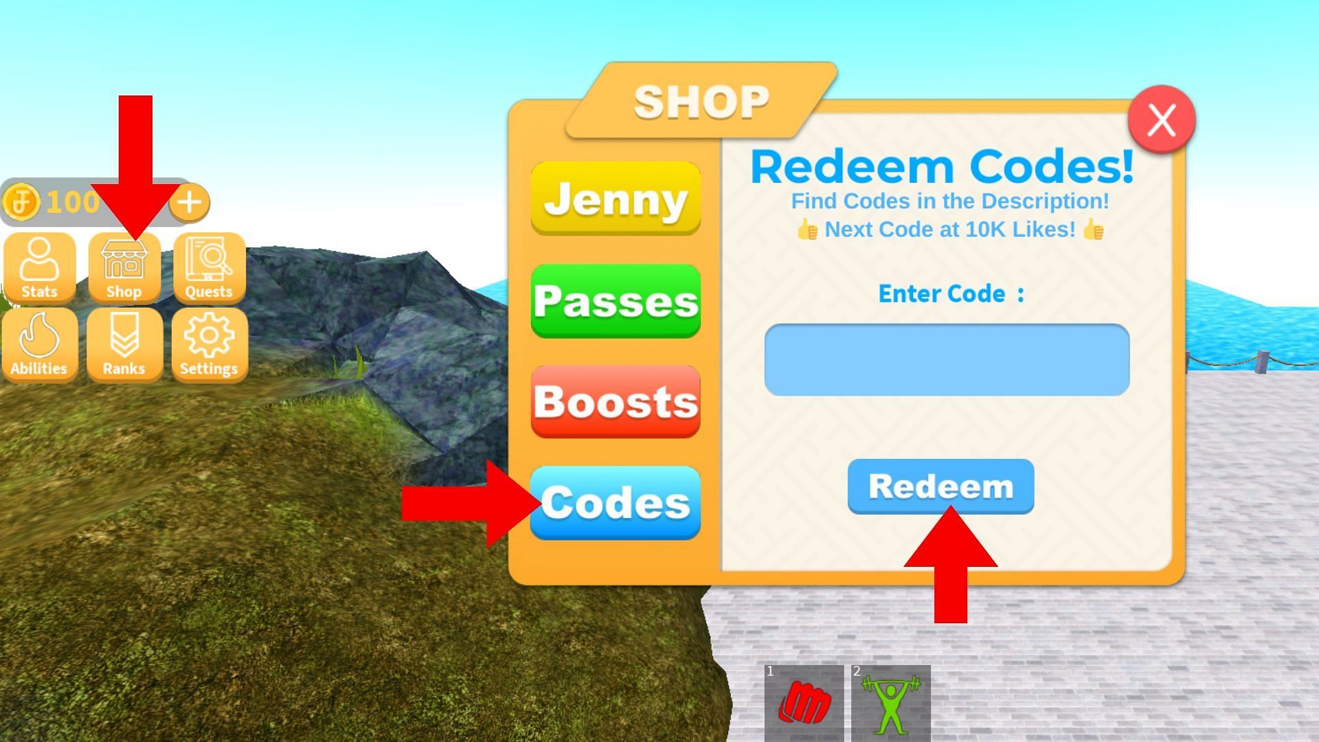 Check the letter casing of each code (Image via Roblox)