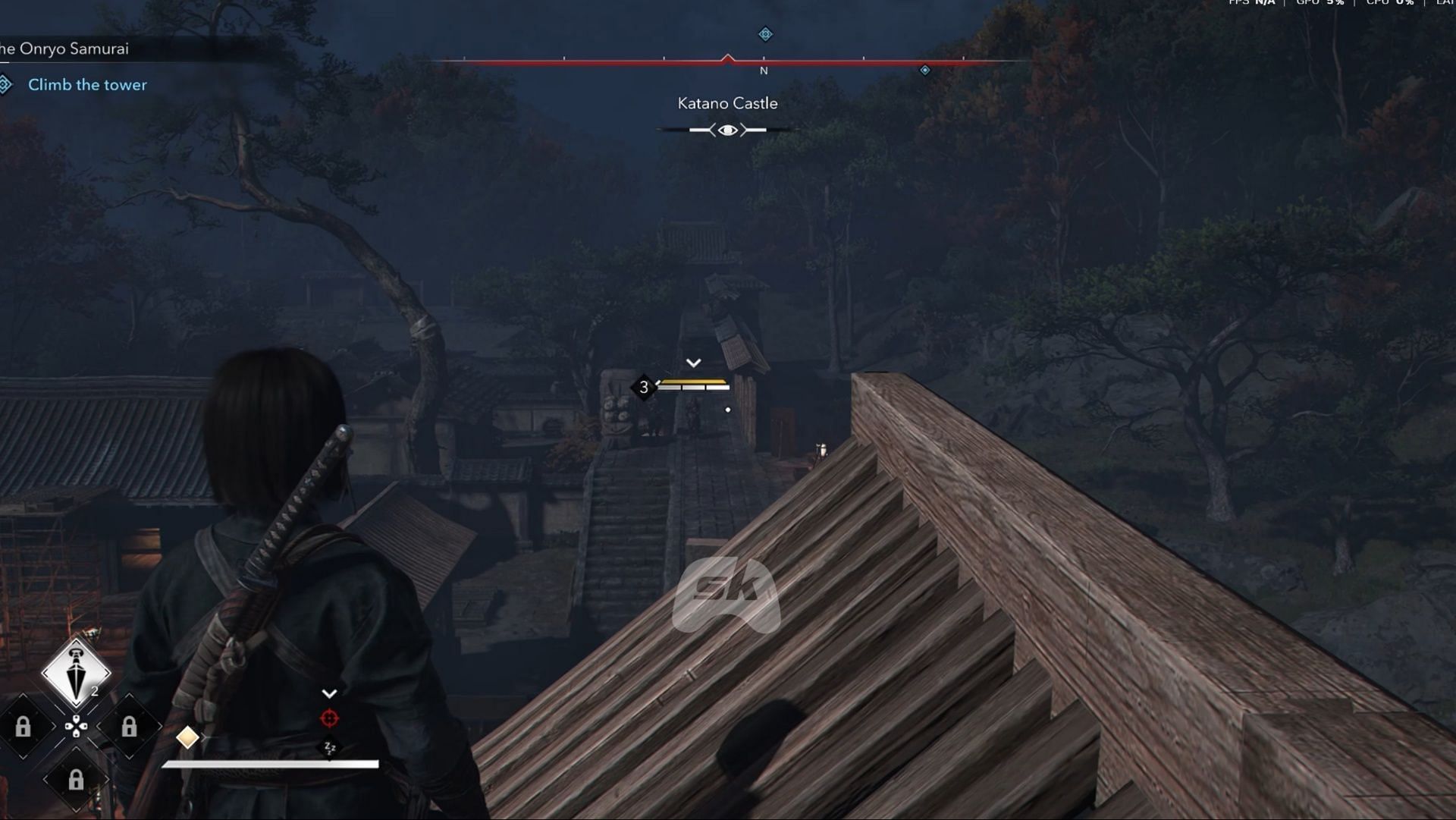 Head inside Katano castle in Assassin&#039;s Creed Shadows (Image via Sportskeeda Gaming || Ubisoft)