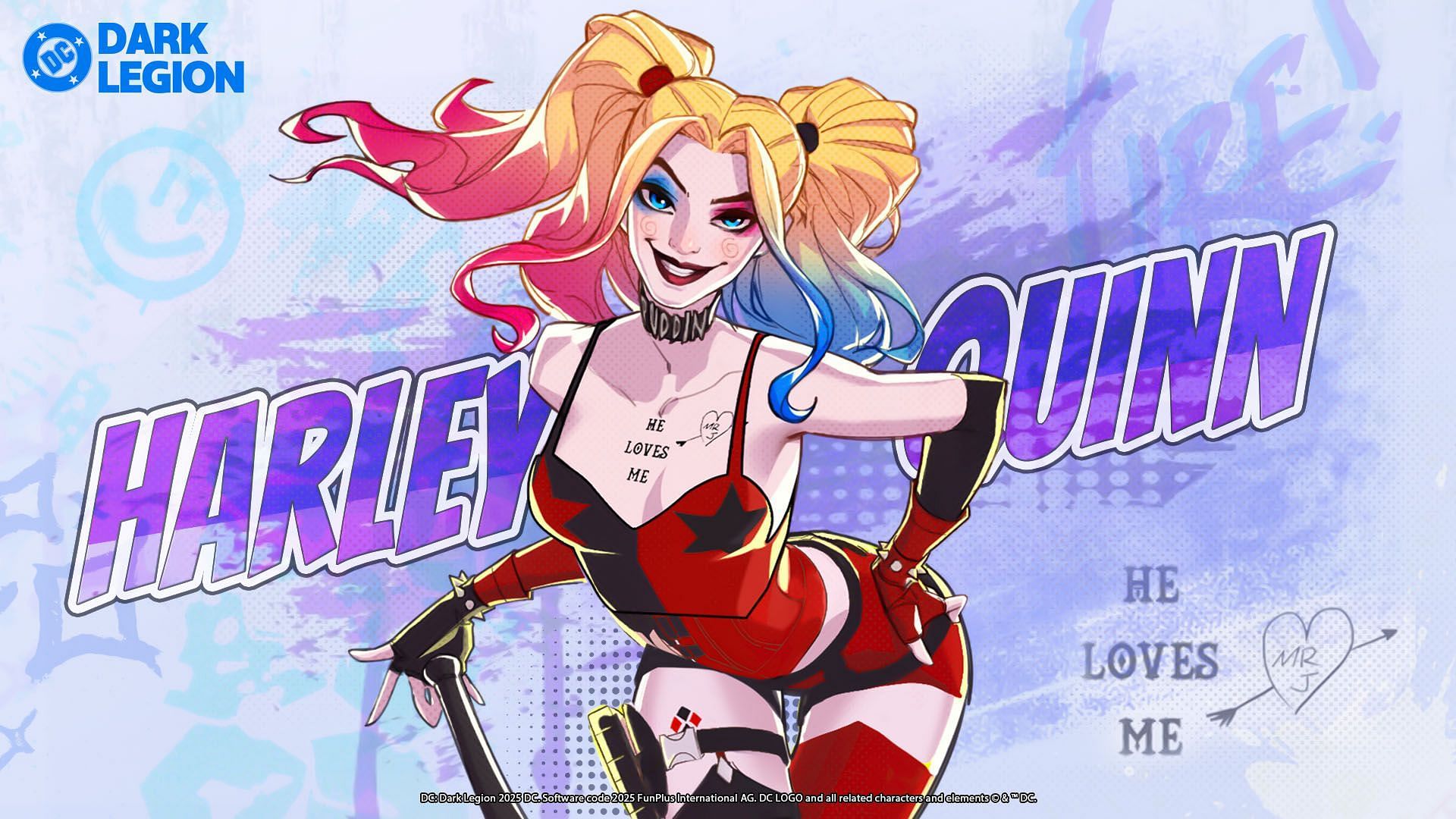 Players unlock Harley Quinn for free in DC: Dark Legion (Image via FunPlus International AG)