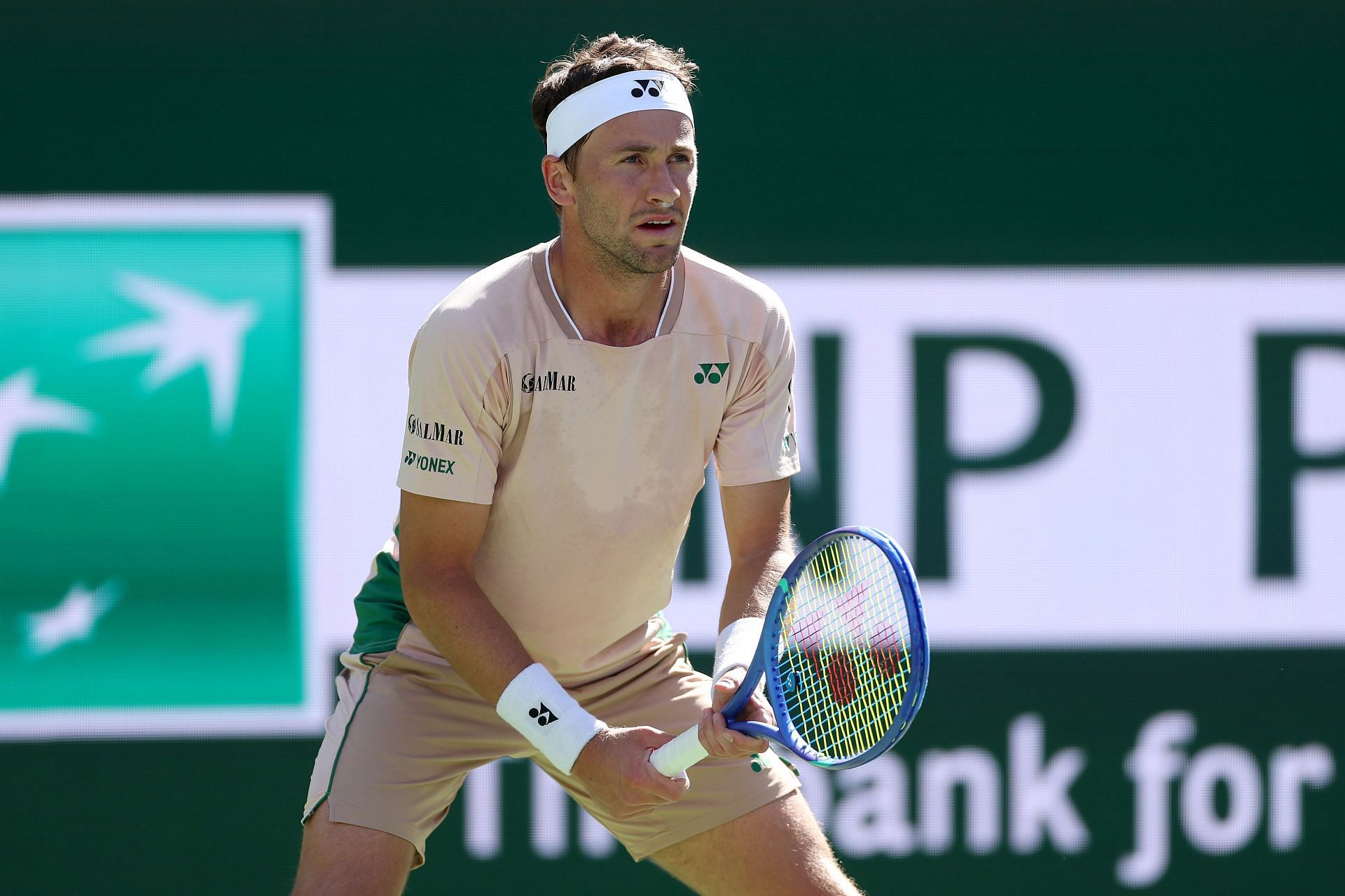Ruud of Norway plays Marcos Giron during the BNP Paribas Open - Source: Getty