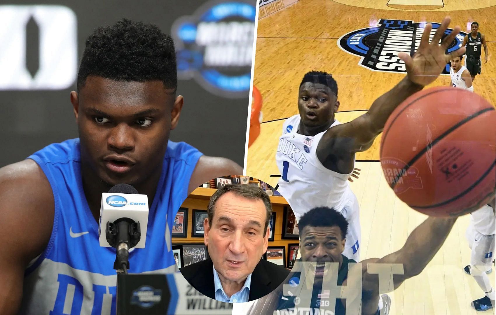 Zion Williamson, Coach K (Mike Krzyzewski)