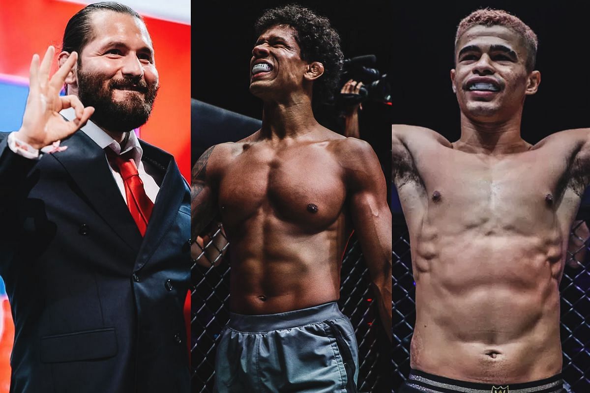 From left to right: Jorge Masvidal, Adriano Moraes, and Fabricio Andrade. [Photos from Jorge Masvidal Instagram, ONE Championship]