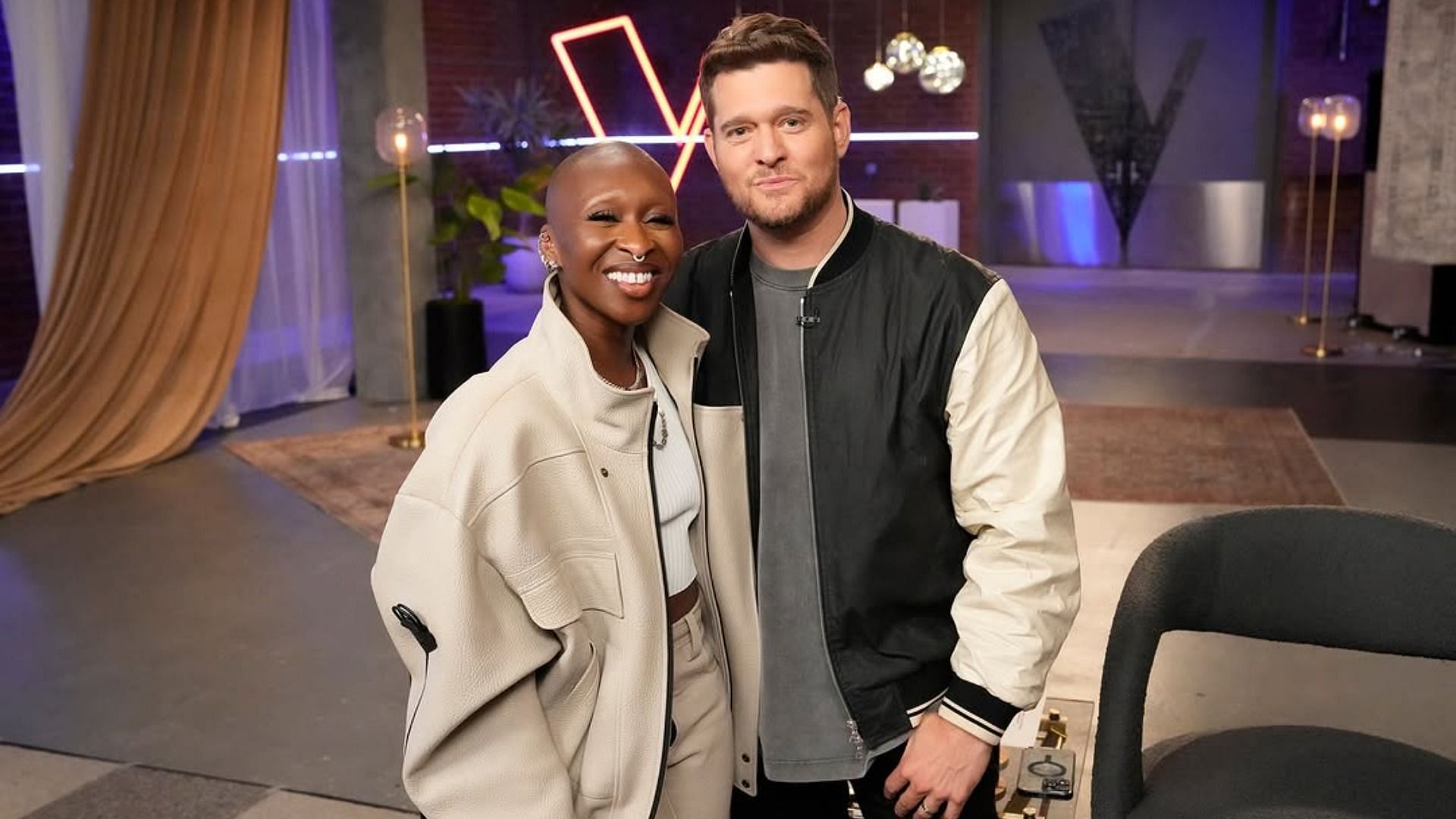 Michael Buble and Cynthia Erivo (Image via Instagram @nbcthevoice)