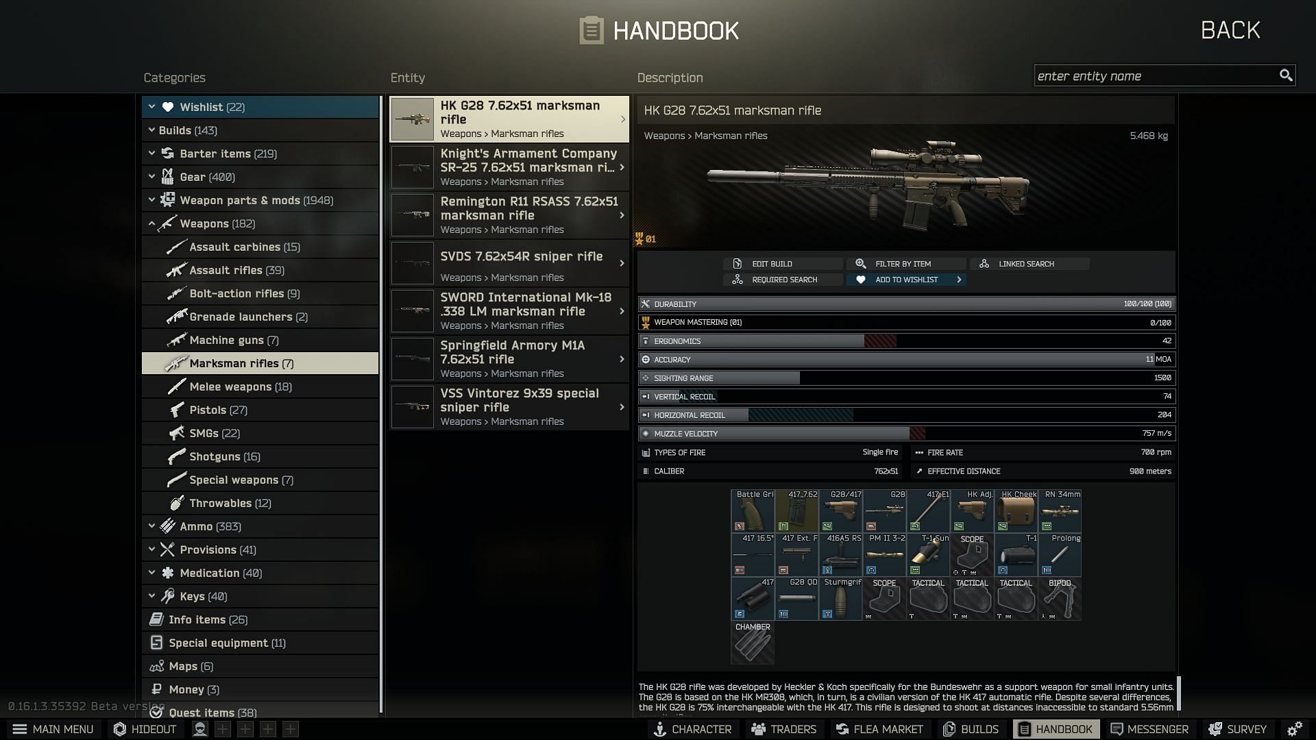 G28 in Escape from Tarkov (Image via Sportskeeda Gaming || Battlestate Games)