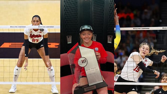 Nebraska Volleyball's Harper Murray, Andi Jackson and others react to Olivia Mauch's highlights as Hawaii getaway comes to close