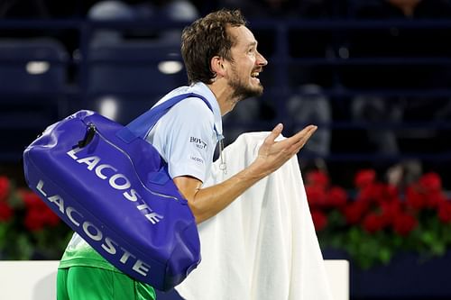 Daniil Medvedev at the Dubai Tennis Championships 2025. (Photo: Getty)